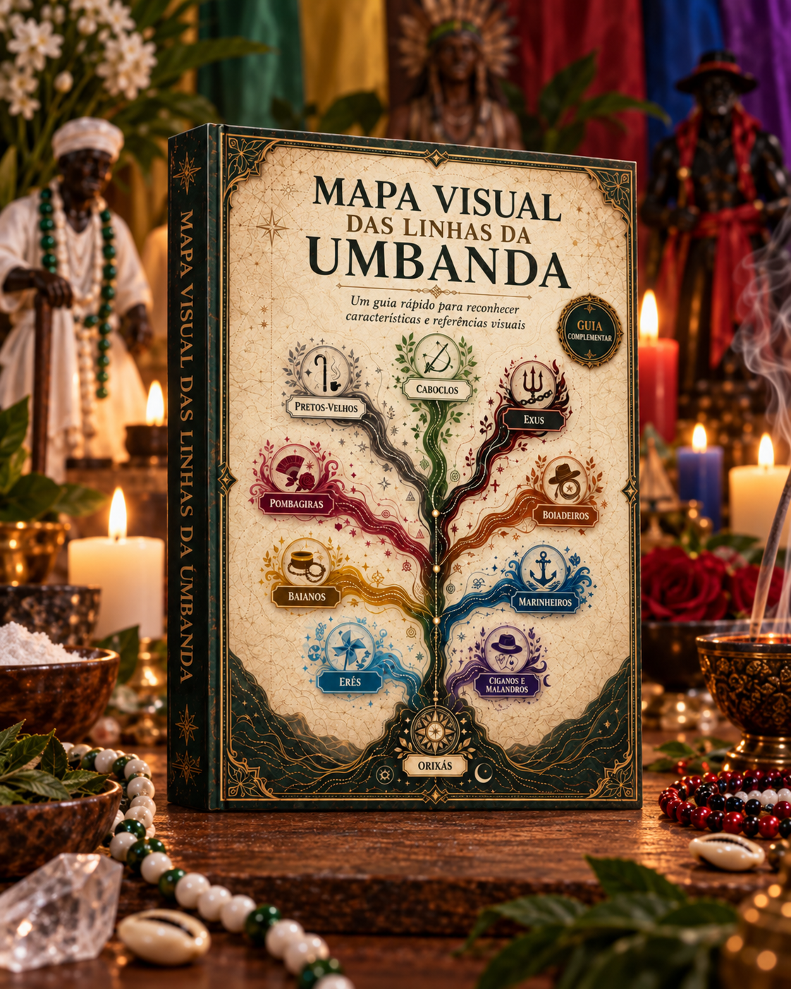 Mockup do Mapa Visual das Linhas da Umbanda